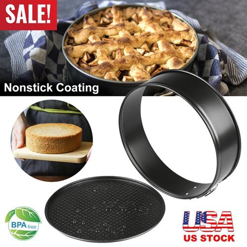 Non-stick Springform Cake Pan Set – Leakproof 9", 10", 11" Bakeware with Removable Bottom, 3 Pcs/Set Tin