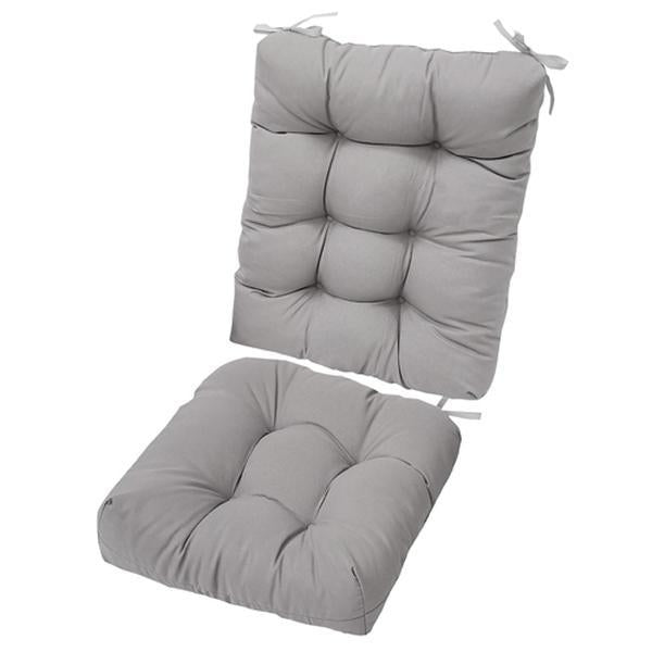 2Pcs Rocking Chair Cushions Set – Upper & Lower Back Seat Cushions with Non-Slip Ties – Soft Polyester Fiber Filling for Ultimate Comfort – Perfect for Indoor, Home, Office, and Car Use