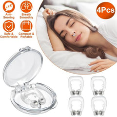 4Pcs Magnetic Nose Clip Anti-Snoring Device – Comfortable, Reusable Sleeping Aid for Men and Women