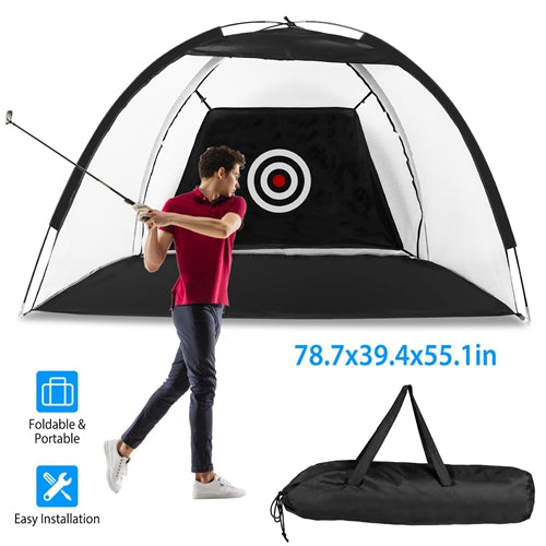 LakeForest Golf Practice Net – Driving & Hitting Training Aid with Target Cloth & Carry Bag for Indoor & Outdoor Sports