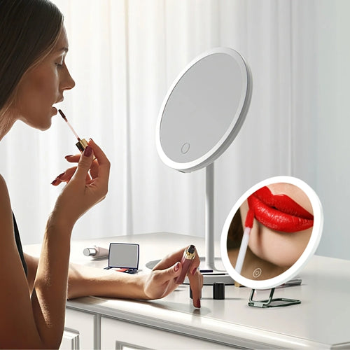 30X Magnifying Makeup Mirror with Light – 3 Color Modes, Dimmable Brightness, 360° Adjustable, Travel Mirror with Suction Cup, Tweezer & Scissor Included