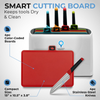 Easeity - Smart Knife Sterilizer & Cutting Board Set – 4 Knives + 4 Boards + UV Drying & Disinfection