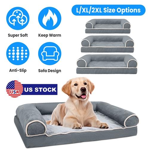 Deluxe XL Dog Sofa Bed – Washable Orthopedic Pet Couch with Removable Cover for Medium & Large Dogs