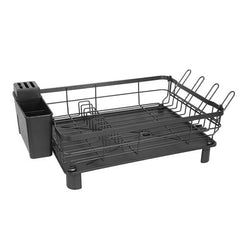 NewHome Dish Drying Rack with Drain Board – Utensil Holder & Tableware Organizer – Kitchen Countertop Storage Shelf & Drainer Stainless Accessory