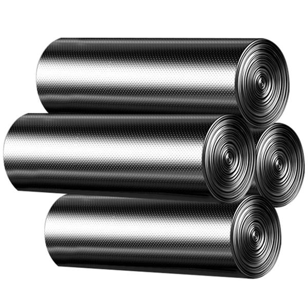 4 Rolls Black Garbage Bags – 6.18 Gallon Unscented Leak-Resistant Trash Can Liners for Bathroom, Kitchen, Office & Bedroom – Disposable & Portable