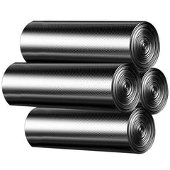 4 Rolls Black Garbage Bags – 6.18 Gallon Unscented Leak-Resistant Trash Can Liners for Bathroom, Kitchen, Office & Bedroom – Disposable & Portable