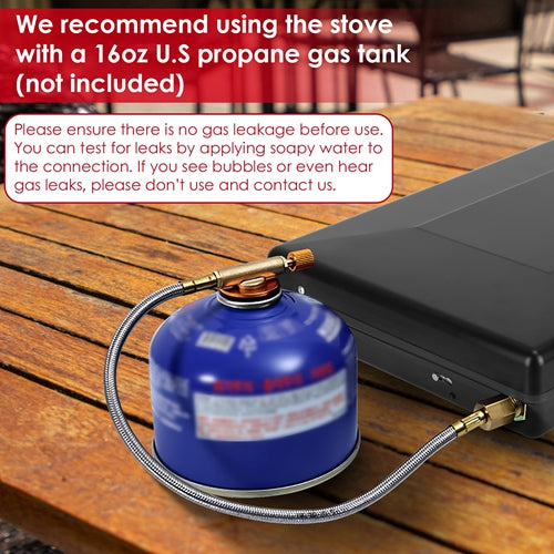 3-Burner Portable Propane Camping Stove – 20,000 BTU Foldable Gas Grill with Windshield & Toast Tray for Outdoor Cooking, RV, and BBQ