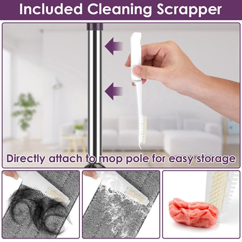 3-in-1 Spray Mop for Hardwood & Tile Floors – 12oz Refillable Bottle, 3 Washable Pads, Wet & Dry Use