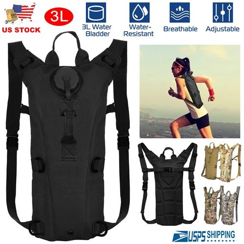 Tactical Hydration Pack – 3L Water Bladder Adjustable Backpack for Hiking, Cycling, Climbing & Running