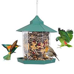 LakeForest Hanging Gazebo Bird Feeder – Outdoor Wild Bird Seed Station with 6 Feeding Ports, Large Capacity, Weatherproof Design for Garden & Patio