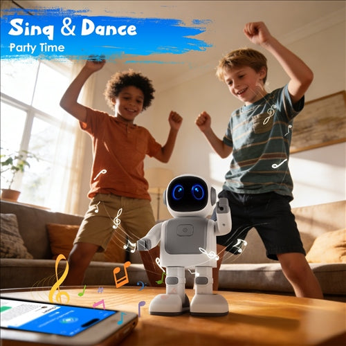 Smart AI Dancing Robot Toy for Kids – Interactive Bluetooth Music, Programmable Moves & Voice Assistant Learning Robot
