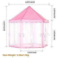 iMountek Princess Castle Kids Play Tent for Girls – Indoor & Outdoor Children Playhouse with Carry Bag