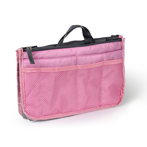 Women’s Travel Handbag Organizer Insert – Makeup Bags, Toiletry Purse Liner with Hand Strap