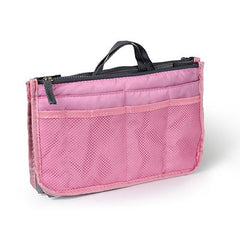 Women’s Travel Handbag Organizer Insert – Makeup Bags, Toiletry Purse Liner with Hand Strap