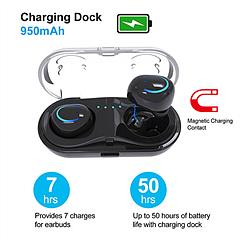 KOCASO Wireless TWS Stereo Earbuds – Bluetooth True Wireless Headphones with HD Sound & Charging Case