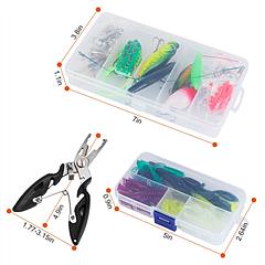 LakeForest 383-Piece Fishing Lures Kit – Bass & Saltwater Fishing Tackle Box with Crankbaits, Spinnerbaits & Soft Plastic Worms