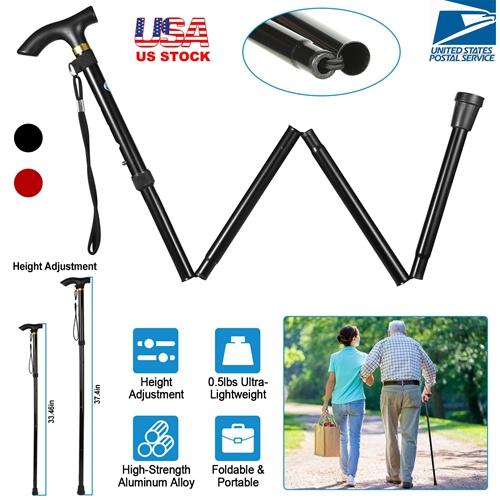 Premium Adjustable Folding Aluminum Walking Cane – Lightweight, Anti-Slip & Travel-Friendly