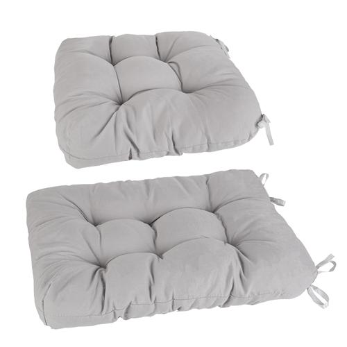 2Pcs Rocking Chair Cushions Set – Upper & Lower Back Seat Cushions with Non-Slip Ties – Soft Polyester Fiber Filling for Ultimate Comfort – Perfect for Indoor, Home, Office, and Car Use
