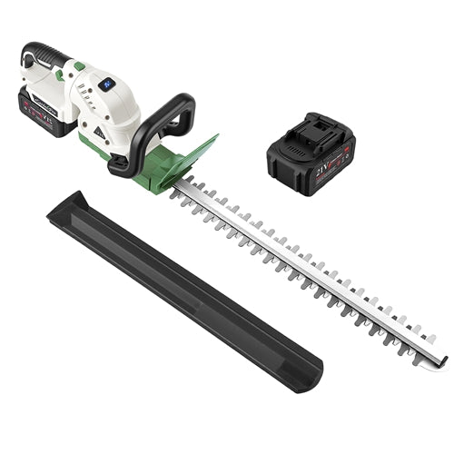 iGardenPro 20" Cordless Hedge Trimmer 21V – Handheld Electric Bush & Shrub Trimmer with Dual-Action Blades, 0.6" Cutting Capacity, ±90° Adjustable Head, Safety Lock