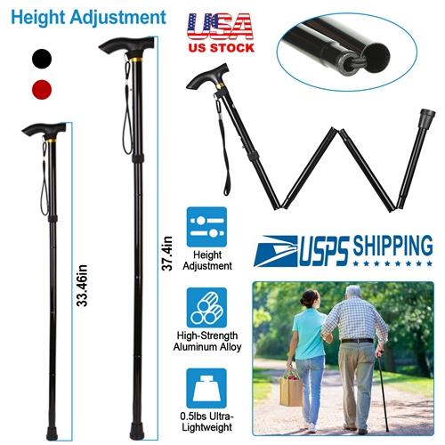 Premium Adjustable Folding Aluminum Walking Cane – Lightweight, Anti-Slip & Travel-Friendly