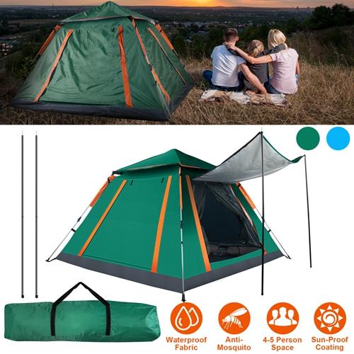 4-5 Person Camping Tent – Waterproof Outdoor Tent with 2 Mosquito Net Windows & Carrying Bag for Hiking, Climbing & Fishing