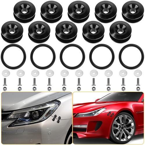 5-Piece Car Quick Release Bumper Fastener Kit – Front & Rear Bumper Holders, Trunk, Fender, Hatch Lids