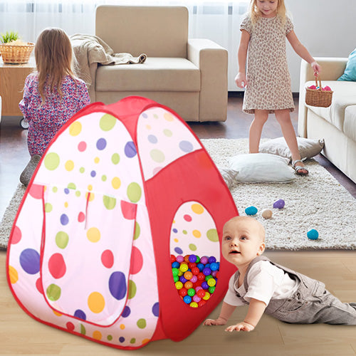 iMountek 3-in-1 Kids Crawl Tunnel Tent & Ball Pit Set – Foldable Children Playhouse Pop-Up Tent with Storage Bag for Indoor, Outdoor & Travel Use
