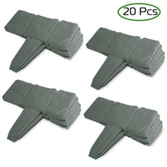 20 PCS Decorative Cobbled Stone Effect Garden Edging – Durable Plastic Lawn Border