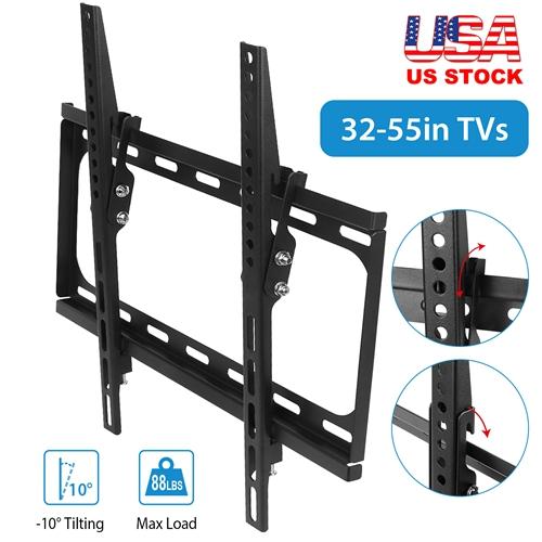 Universal TV Wall Mount Bracket for 32-55” TVs – Tilt Dual Arm, Max VESA 400x400mm