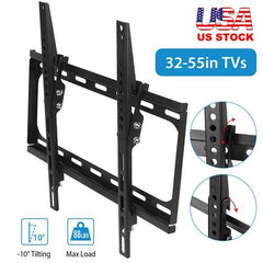 Universal TV Wall Mount Bracket for 32-55” TVs – Tilt Dual Arm, Max VESA 400x400mm