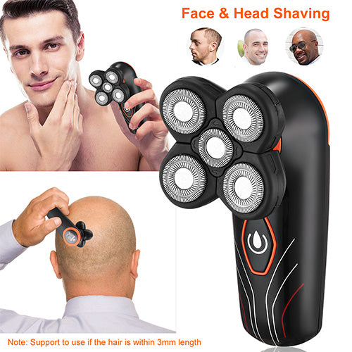 iMountek 4D Electric Shaver for Men – 5 Floating Head Rotary Razor, IPX7 Waterproof Wet & Dry, Rechargeable Beard Trimmer