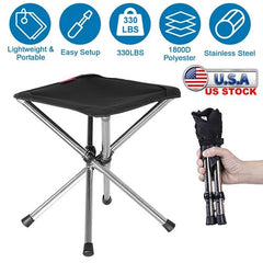 Foldable Camping Stool – Portable & Lightweight Retractable Chair with Carry Bag for Fishing, Hiking, Camping, BBQ