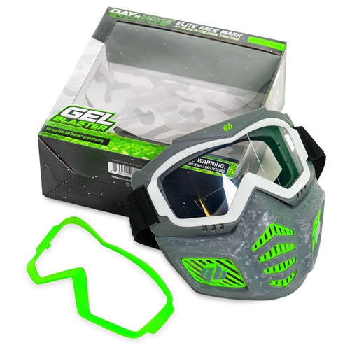 Gel Blaster Glow-in-the-Dark Elite Full Face Tactical Mask with Detachable Goggles & Adjustable Headband
