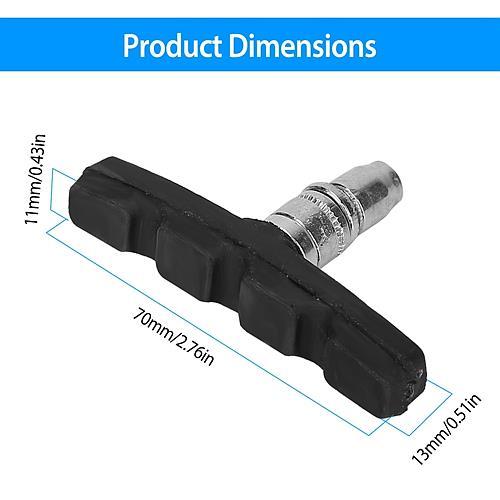 5 Pairs V-Brake Pads Set – 70mm Road & Mountain Bike Brake Blocks with Hex Nuts & Spacers – Non-Slip Bicycle Caliper Brakes
