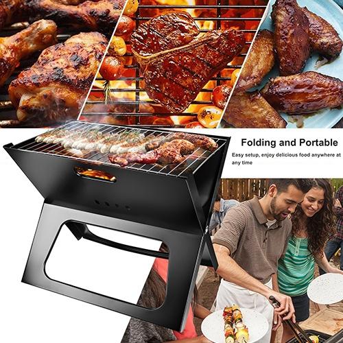 Portable BBQ Grill – Foldable Charcoal Barbecue for Camping, Garden, and Outdoor Travel