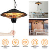 1500W Outdoor Hanging Patio Heater – Ultra-Quiet, Waterproof, & Adjustable Heat for Cozy Evenings