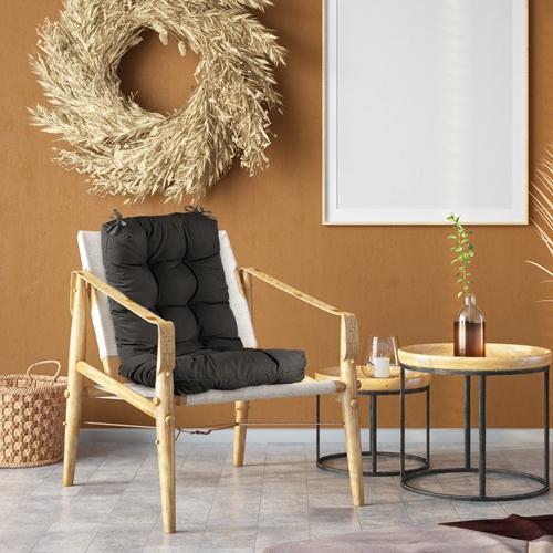 Rocking Chair Cushion Set – 2-Piece Back and Seat Cushions with Non-Slip Ties, Polyester Fiber Filling, Comfortable for Indoor, Home, Office, and Car