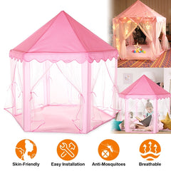 iMountek Princess Castle Kids Play Tent for Girls – Indoor & Outdoor Children Playhouse with Carry Bag